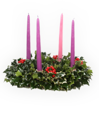 Holly Advent Wreath